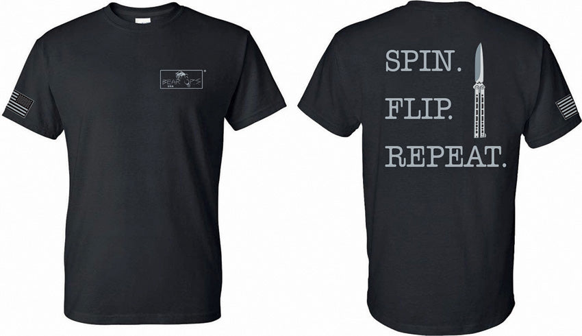Bear & Son Spin Flip Repeat T-Shirt Large T-OPS-FSR-L