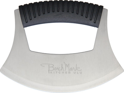 Benchmark 117 Kitchen Stainless ULU Blade Knife with Black Synthetic Handle
