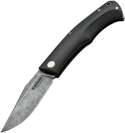 Boker Boxer EDC Slip Joint Knife Black Jute Micarta