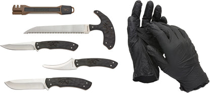 Browning 0422 BR0422 Primal Combo Fixed Blade Knives Black Handles
