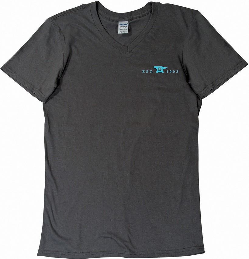 Buck Womens T-Shirt Gray-Teal XL 13076XL