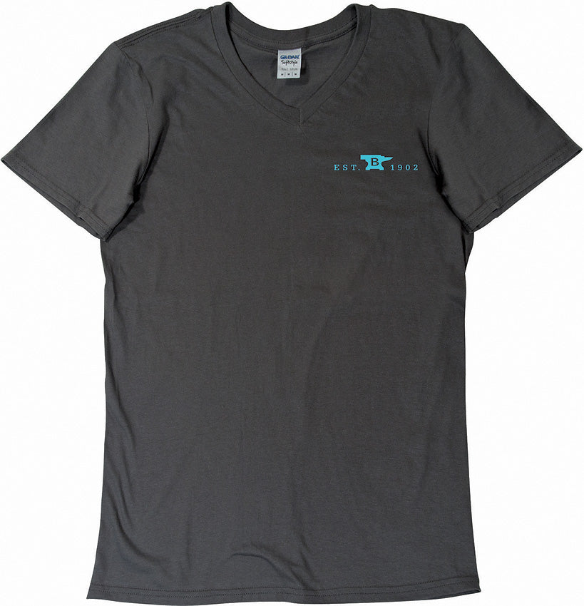 Buck Womens T-Shirt Gray-Teal XXL 13076XXL