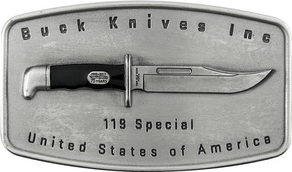 Buck Knives 119 Special Belt Buckle BUBB-NS Fabric/Material: Pewter, Color: Silver