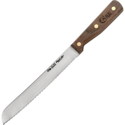 Case 07318 8 Inch Serrated Blade Bread Slicer with Solid Walnut Handle
