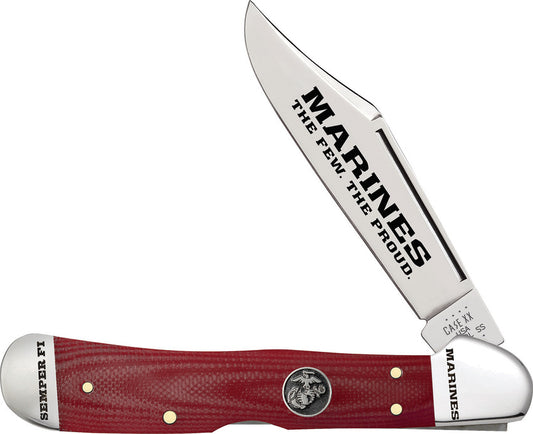 Case Cutlery USMC Copperlock Red G10 13198
