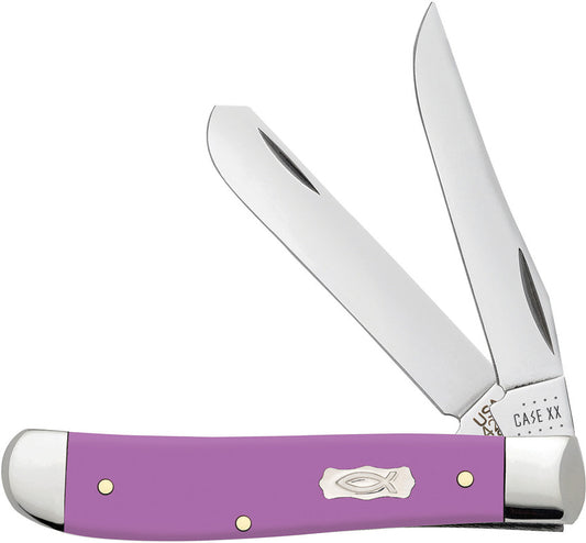 Case Cutlery Mini Trapper Lilac Ichthus 39163
