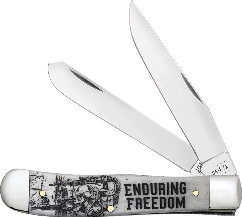 Case Cutlery Enduring Freedom Trapper Bone 50955