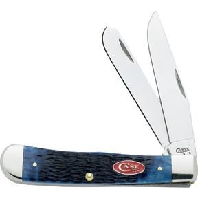Case 7051 Trapper Folding Pocket Knife with Navy Blue Bone Handle
