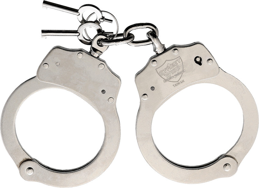 Streetwise Products Nickel Plated Steel Handcuffs SWNPSSH