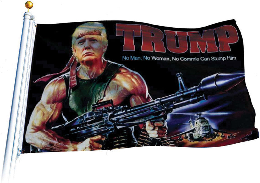 Donald Trump Re-Election Trump Bazooka Flag STRBAZF