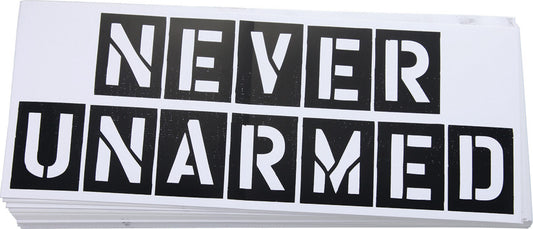 Cold Steel Never Unarmed Bumper Sticker PRNUA