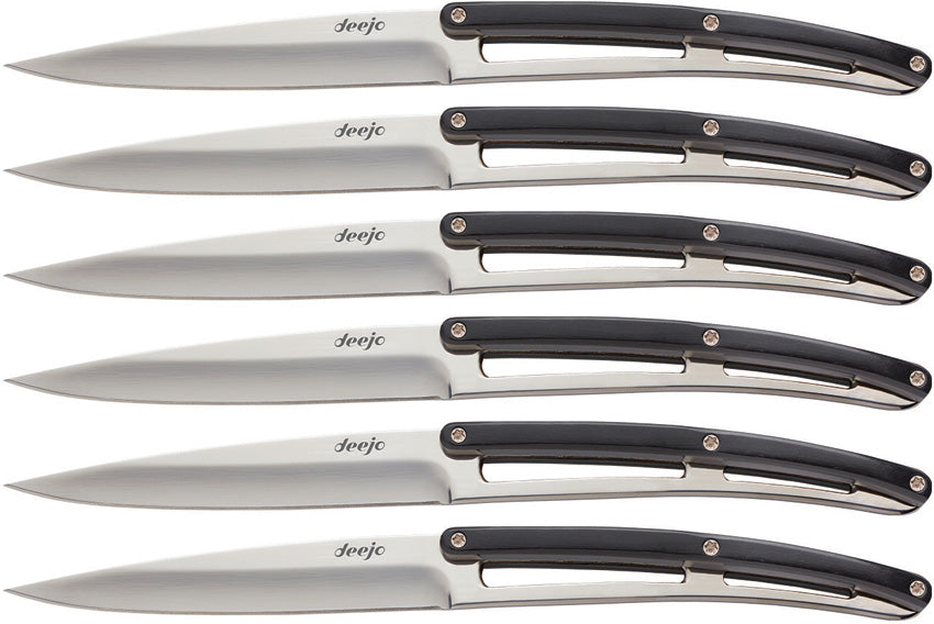 Deejo Steak Knife Set Ebony 6AB000004