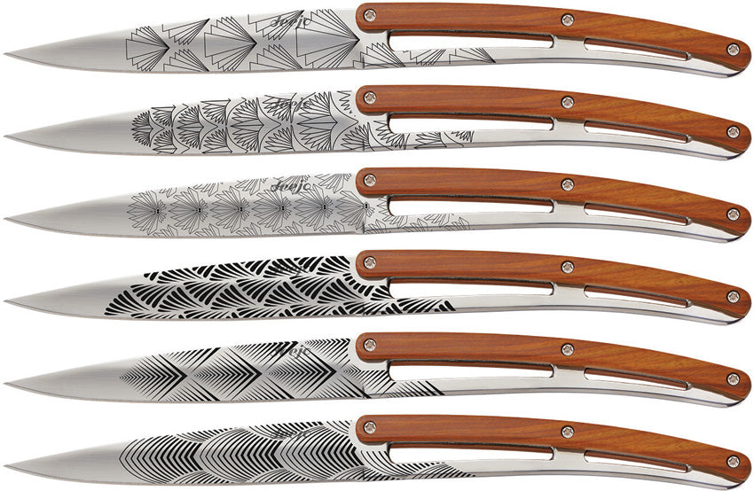 Deejo Steak Knife Set Art Deco 6AB000101