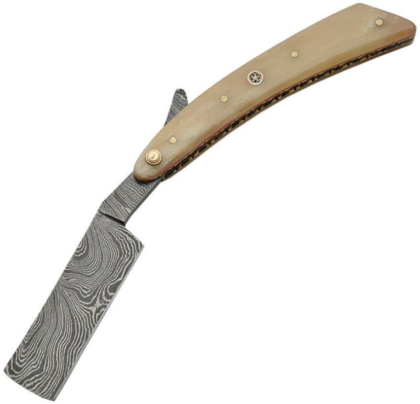 Damascus Folding Razor DM1116BB