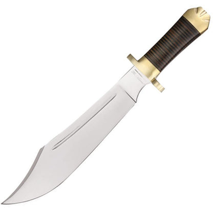 Down Under Knives The Mistress Bowie Hunting Knife 13" Polished Blade, Leather Handle - DUKMS