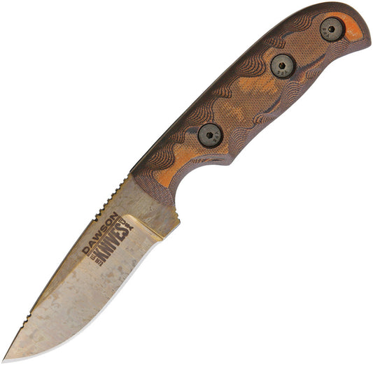 Dawson Knives Deep Notch Fixed Blade Orange DEEP NOTCH BLACK ORANGE