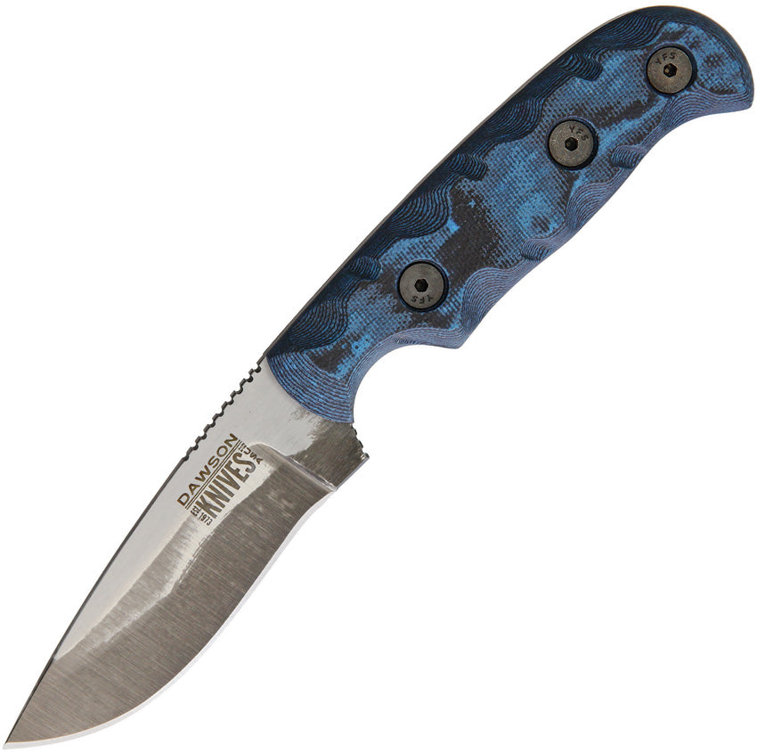 Dawson Knives Deep Notch Fixed Blade Blue DEEP NOTCH BLUE BLACK H