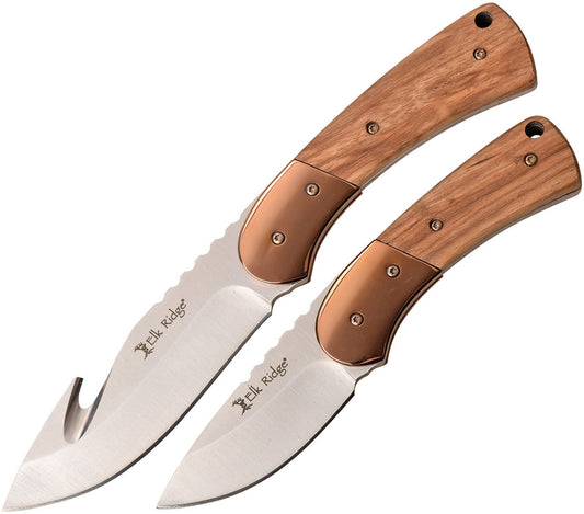 Elk Ridge Fixed Blade Combo Brown ER-200-10BR