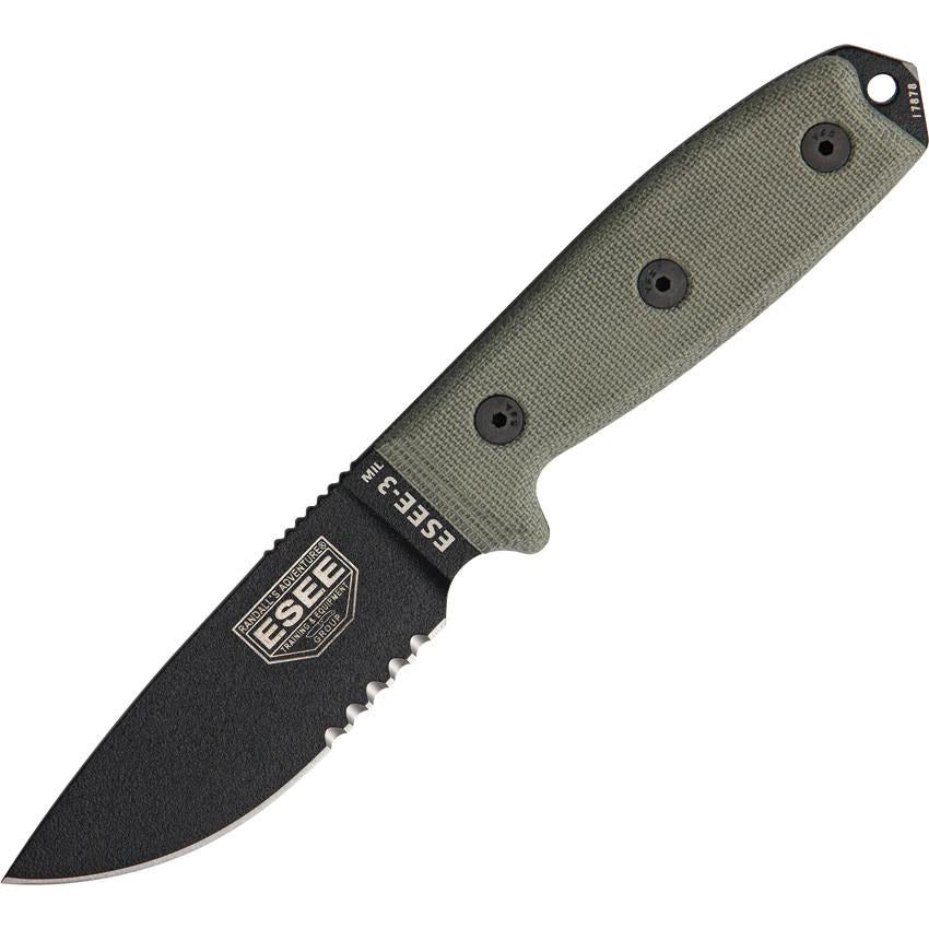ESEE Model 3MIL Part Serrated