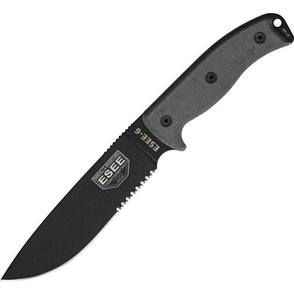 ESEE Model 6 Part Serrated ES-6S-B
