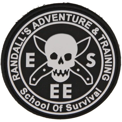 ESEE Knives Randall's Adventure & Training Black White Rubber Rat Patch RATPATCH

