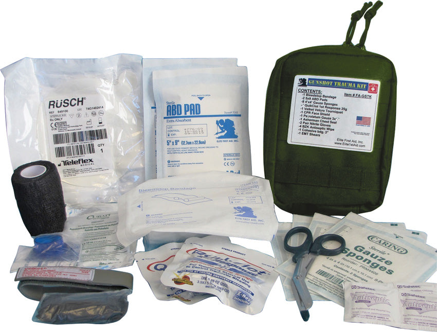 Elite First Aid Gunshot Trauma Kit OD FA-GSTK-OD