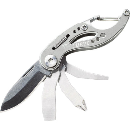 Gerber Gear Curve Multi-Tool - 6-in-1 Screwdriver and Pocket Knife Set - EDC Gear Multi-Tool Keychain