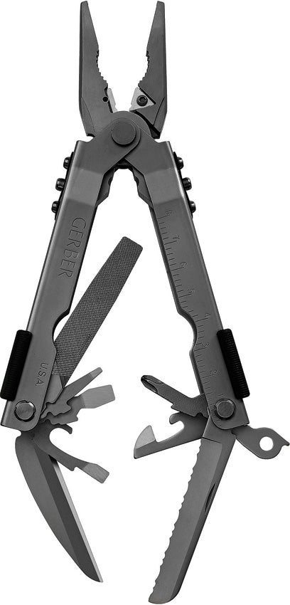 Multi-Plier 600 - Black, Carbide Cutters, Needlenose, Leather Sheath