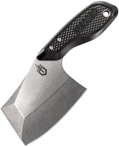 Gerber Tri-Tip Mini Cleaver Fixed Blade Knife – Black Aluminum (30-001693)
