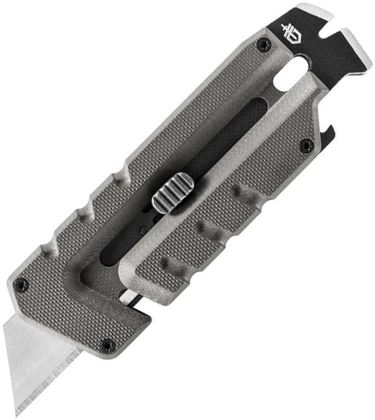 Gerber Gear Prybrid Multi Tool Utility Pocket Knife - Utility EDC Razor Knife with Retractable Blade and Pry Bar - Grey