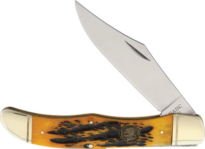 Miscellaneous Folding Hunter Pocket Knife Orange Bone H1730- Buy now at Mjoutdoorsgear UK