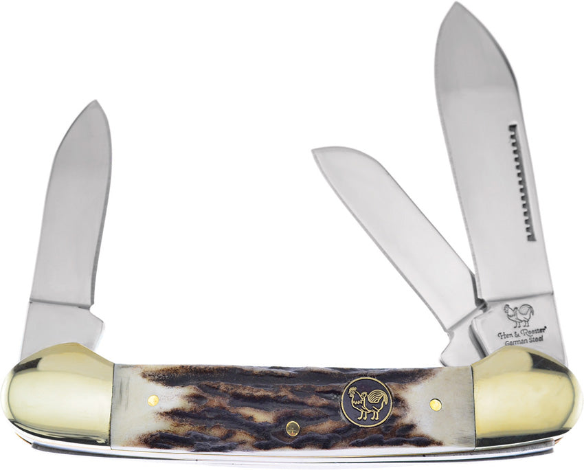 Hen & Rooster Canoe 3 Blade Deer Stag 353L-DS