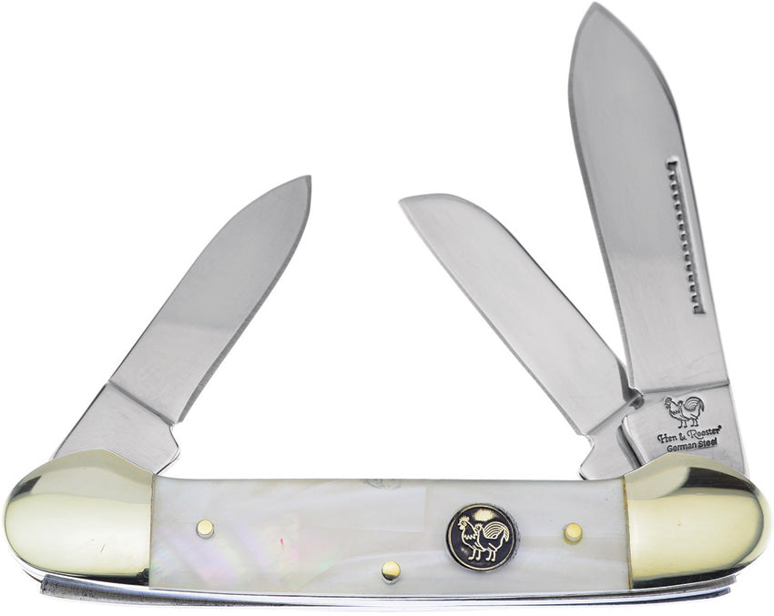Hen & Rooster Gunboat Canoe 3 Blade MOP 353L-MOP