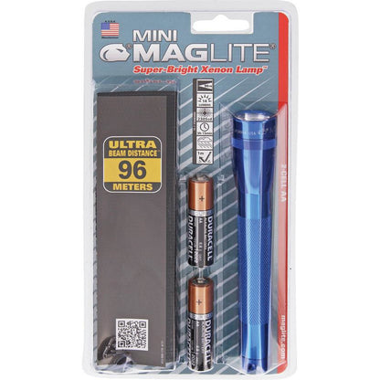 Maglite M2A11H Blue MiniMag 2 Cell AA Flashlight w/Holster
