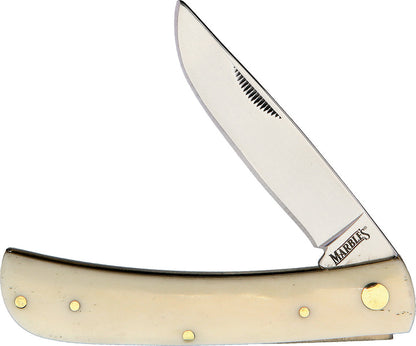 Marbles Work Knife White Smooth Bone