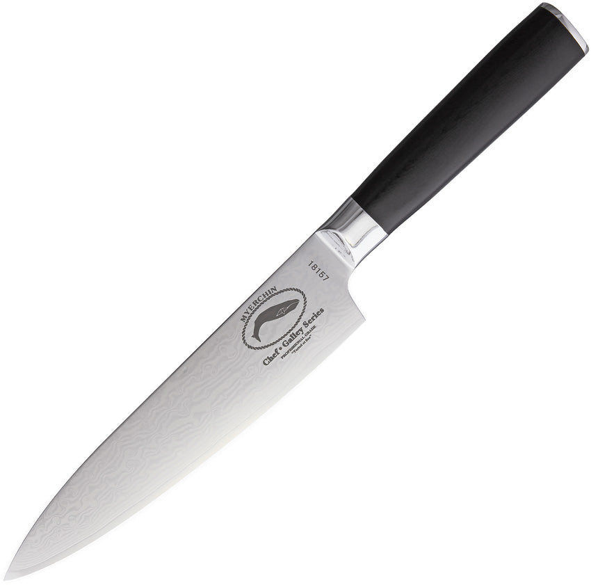 Myerchin Galley Chefs Knife with Damascus Steel Blade