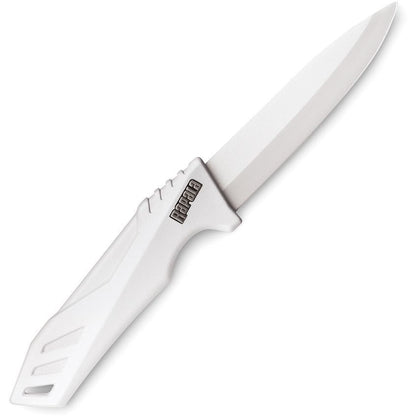 Rapala 28608 Ceramic Utility WhiteStandard Edge Ceramic Drop Point Blade & Rubberized Handles
