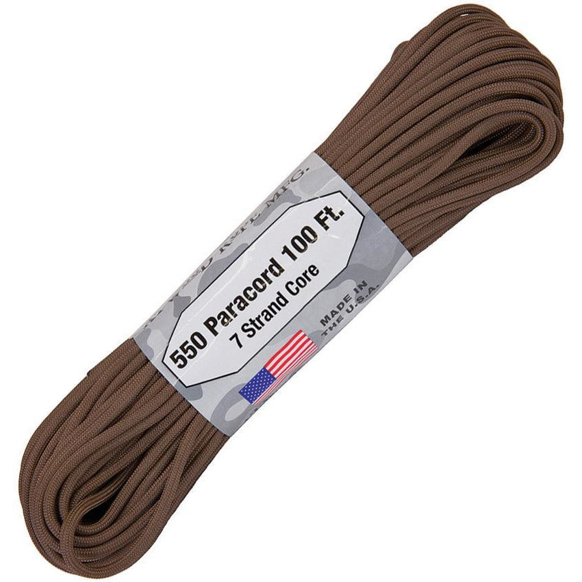 Atwood Rope MFG Parachute Cord Brown S07 - BROWN