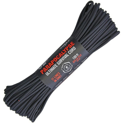 Atwood 1294H Black Parapocalypse 4mm Diameter Cord - 100 Ft
