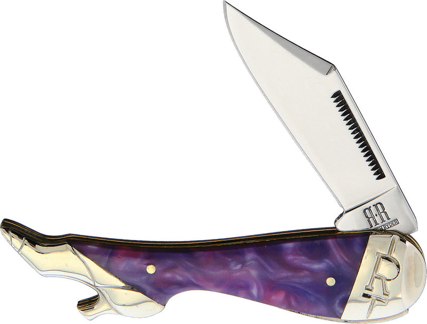 Rough Ryder Leg Knife Purple Swirl RR2152 / KB114R