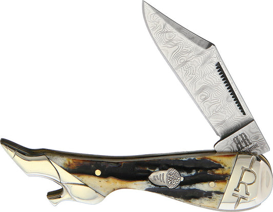 Rough Ryder Leg Knife Cinnamon Stag RR2162 / KB114R