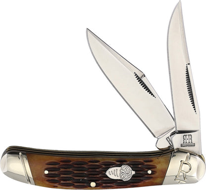 Rough Rider 2289 Copperhead Amber Jigged Bone
