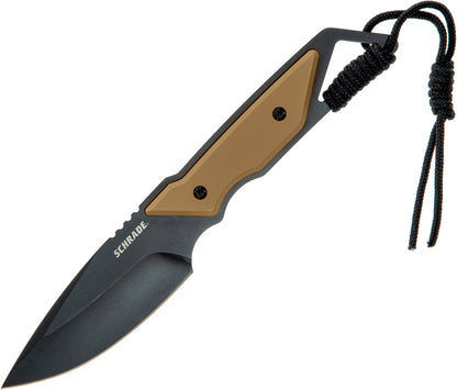 Schrade Frontier Fixed Knife 4" 1121086 Tan & Black FRN