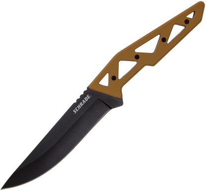 Schrade Frontier Fixed Knife 4.5" 1124284 Tan & Black FRN pocket knife