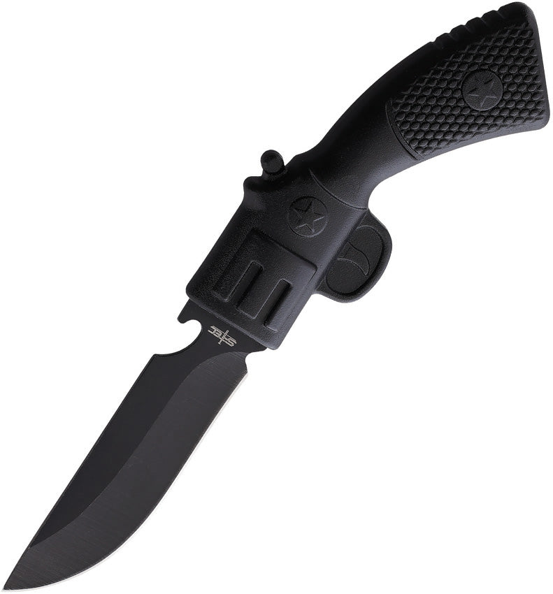 S-TEC Revolver Neck Knife Black T22193BK