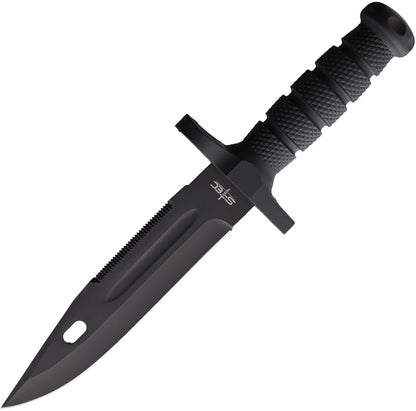 S-TEC 228699 Bowie Black Fixed Blade Knife Black Textured Handles - Buy now at Mjoutdoorsgear UK