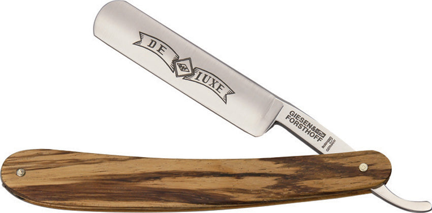 Timor M396 Straight Razor with Zebrano Wood Handle

