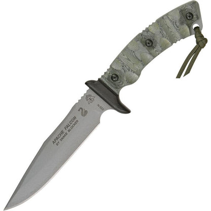 TOPS Knives Apache Falcon Knife Fixed Blade (6.25" Grey Plain) AFAL-01
