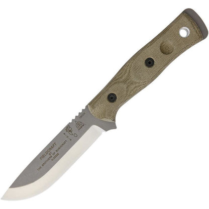 TOPS Knives B.O.B. Fieldcraft 154CM Green Canvas Micarta BROS-154-GCM bushcraft knife

