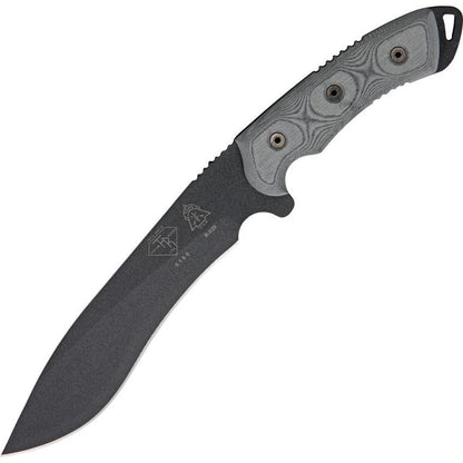 TOPS Knives Dart Fixed Blade Knife 5160 Steel (7" Black Plain) DART-002